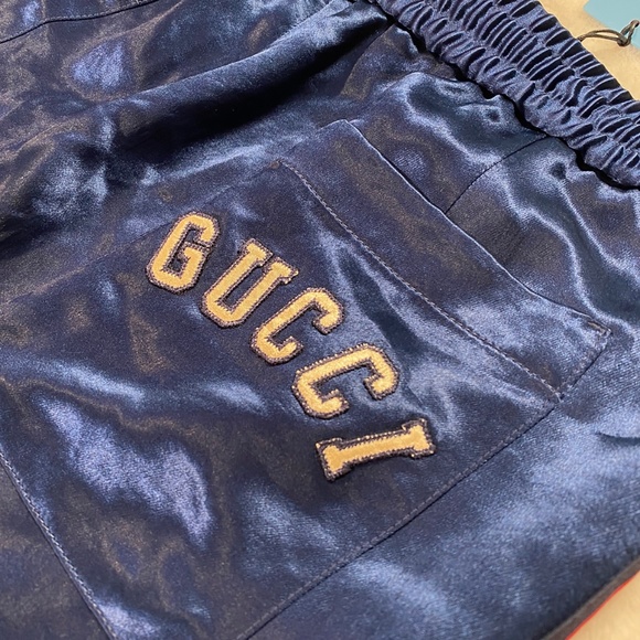 Gucci Men's Blue Ny Yankees Edition Patch Lounge Pants - Picture 5 of 14